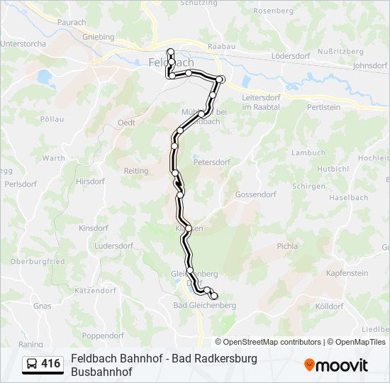 416 Route: Schedules, Stops & Maps - Bad Gleichenberg Villa D'Orsay ...