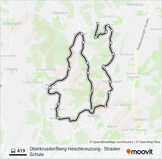 419 Bus Line Map