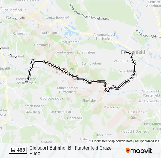 463 Bus Line Map