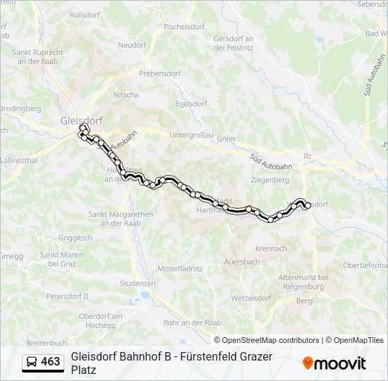 463 Bus Line Map