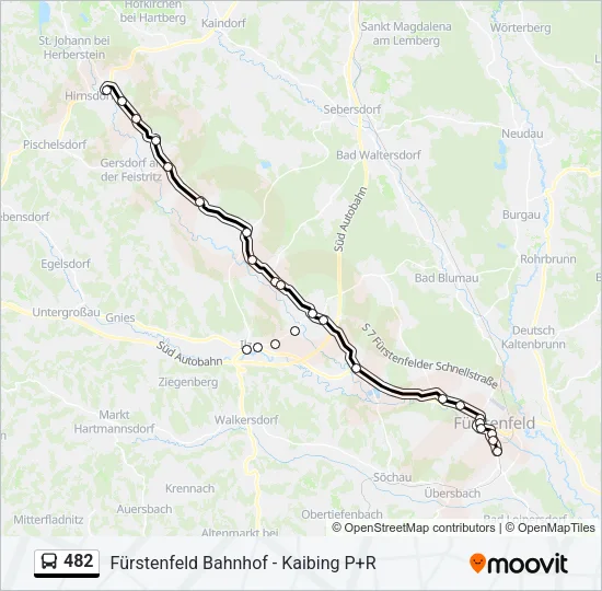 482 Bus Line Map