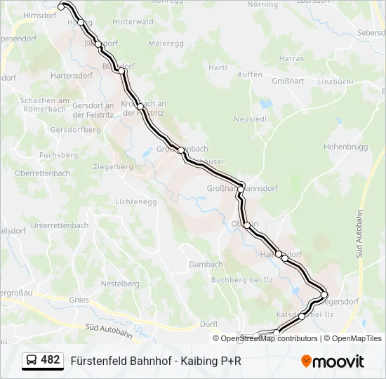 482 Bus Line Map