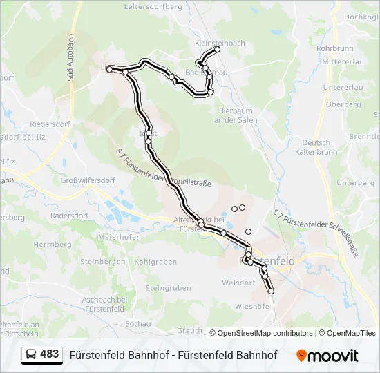 483 Bus Line Map