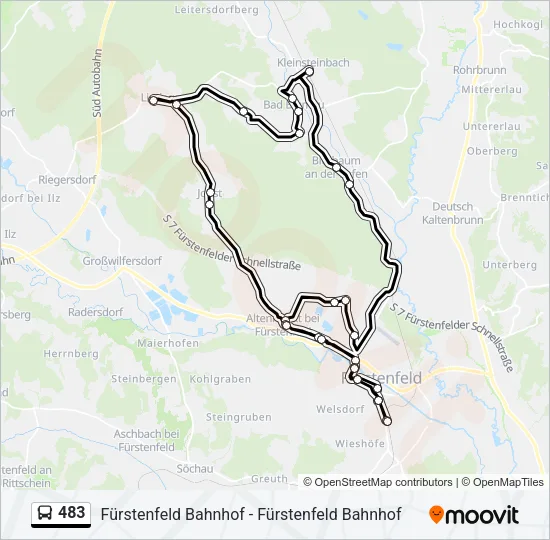 483 Bus Line Map