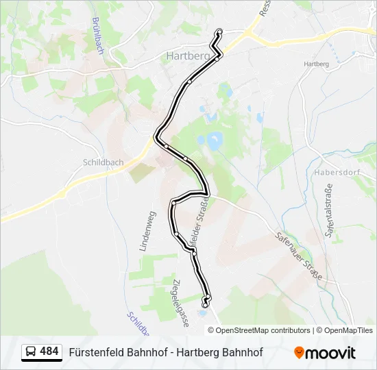 484 Bus Line Map