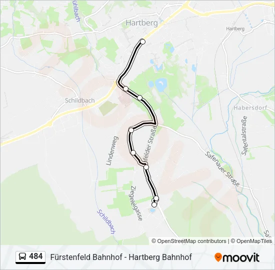 484 Bus Line Map