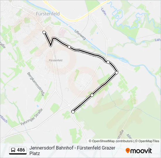 486 Bus Line Map