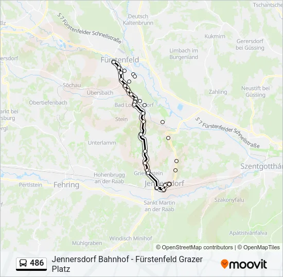 486 Bus Line Map
