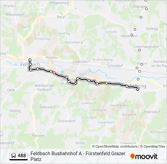 488 Bus Line Map
