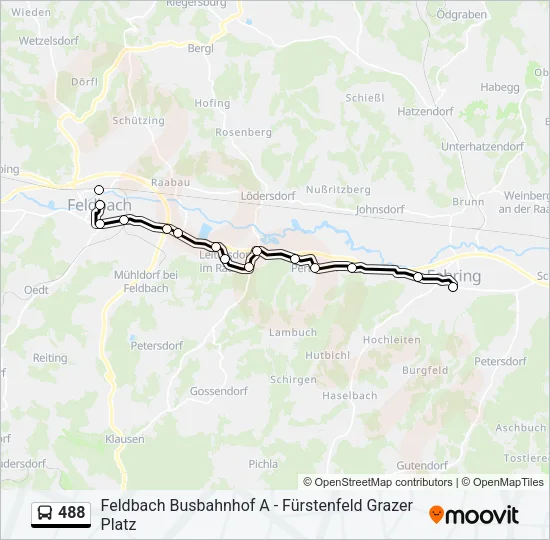 488 Bus Line Map