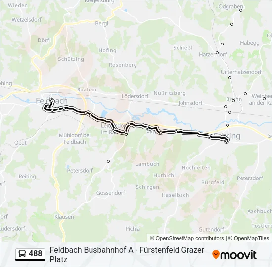 488 Bus Line Map
