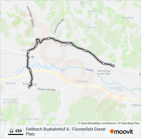 488 Bus Line Map