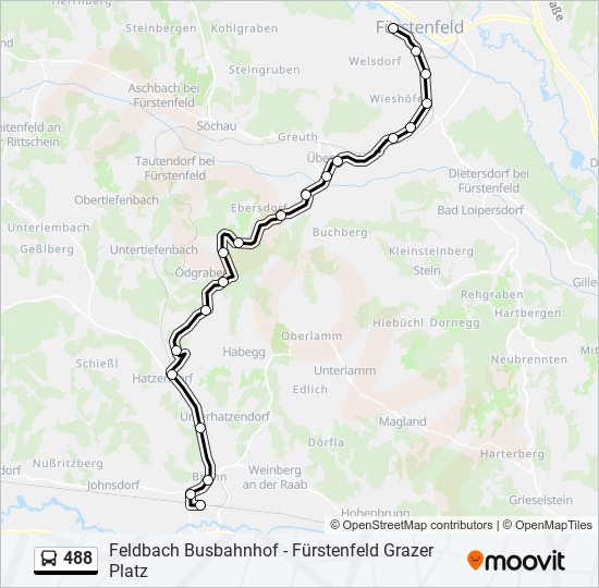 488 Route Schedules, Stops & Maps Fehring Bahnhof (Updated)