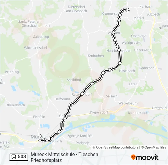 503 Bus Line Map