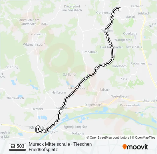 503 Bus Line Map