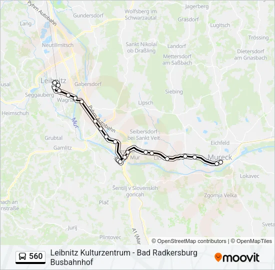 560 Bus Line Map