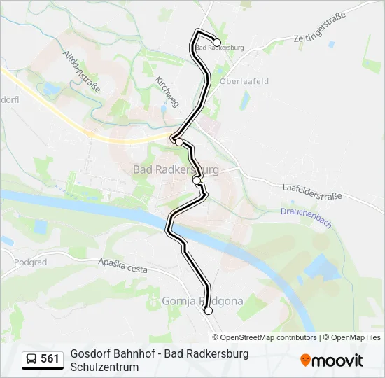 561 Bus Line Map