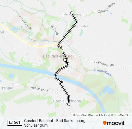 561 Bus Line Map