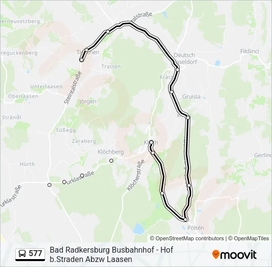 577 Bus Line Map