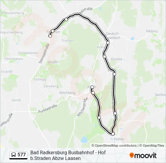577 Bus Line Map