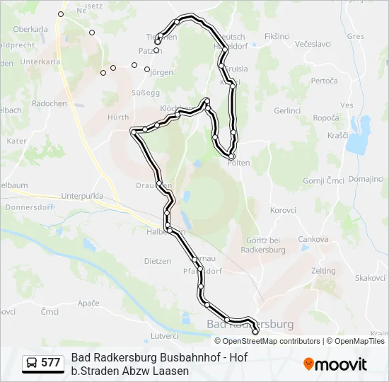 577 Bus Line Map