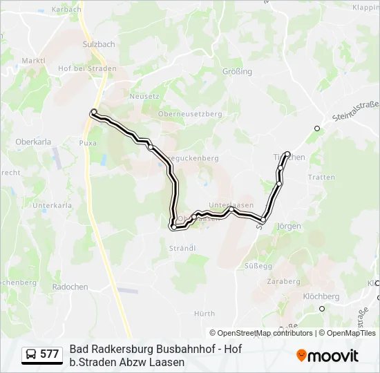 577 Bus Line Map