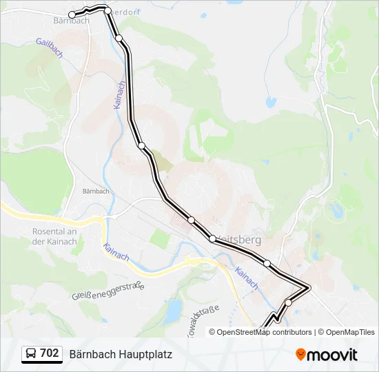 702 Bus Line Map