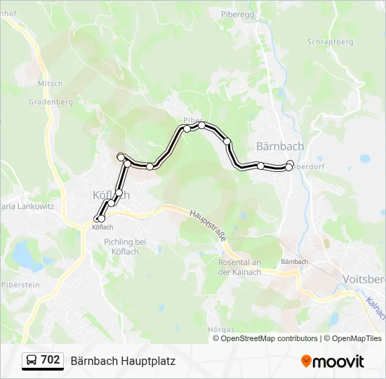702 Bus 702 Route: Schedules, Stops & Maps - Bärnbach Hauptplatz (Updated)