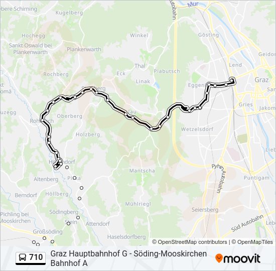 710 bus Line Map