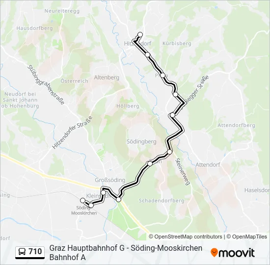 710 Bus Line Map