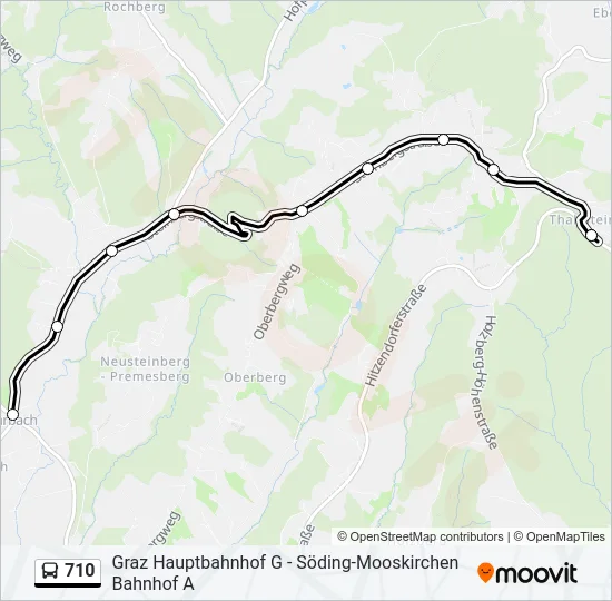 710 Bus Line Map