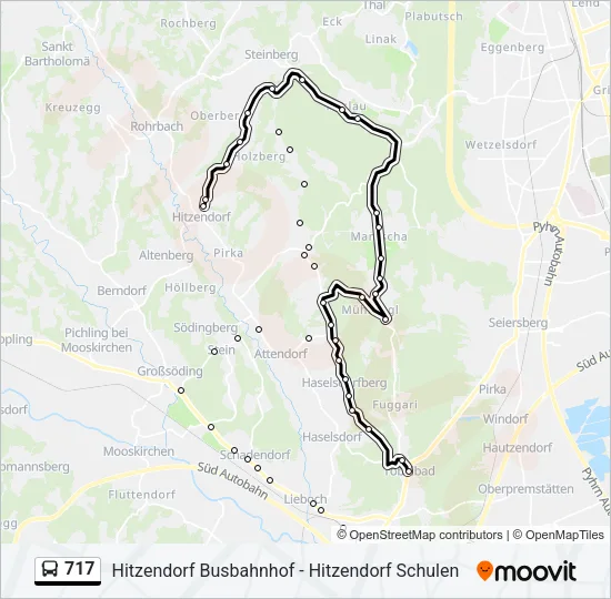 717 Bus Line Map