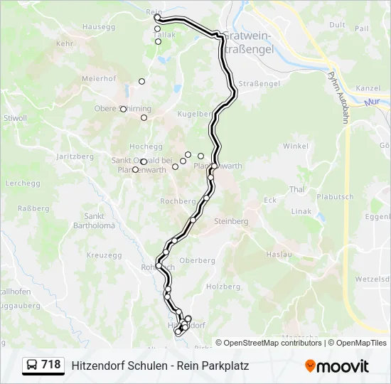 718 Bus Line Map