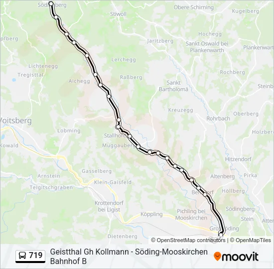 719 Bus Line Map