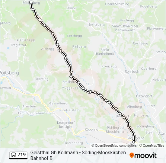 719 Bus Line Map