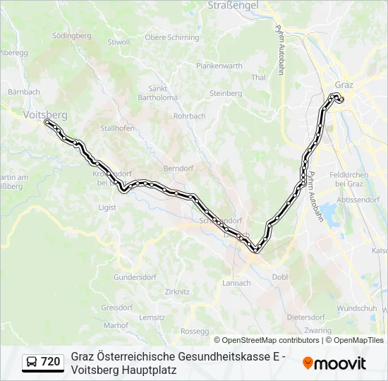 720 Bus Line Map