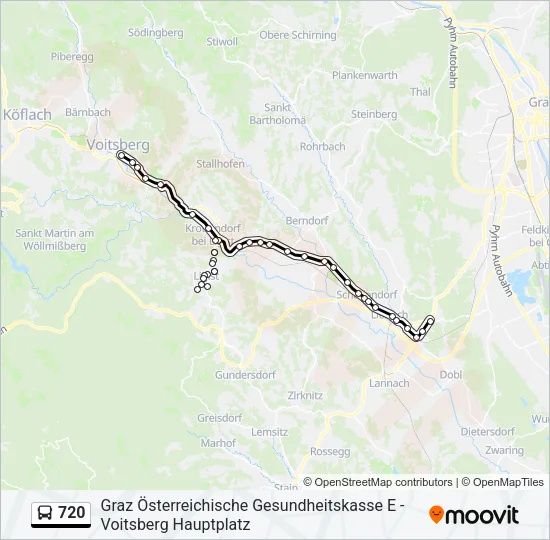 720 Bus Line Map