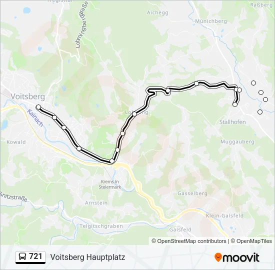 721 Bus Line Map