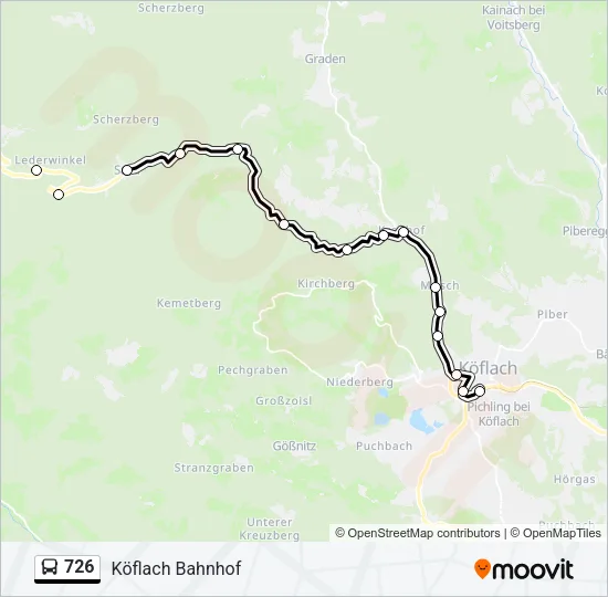 726 Bus Line Map