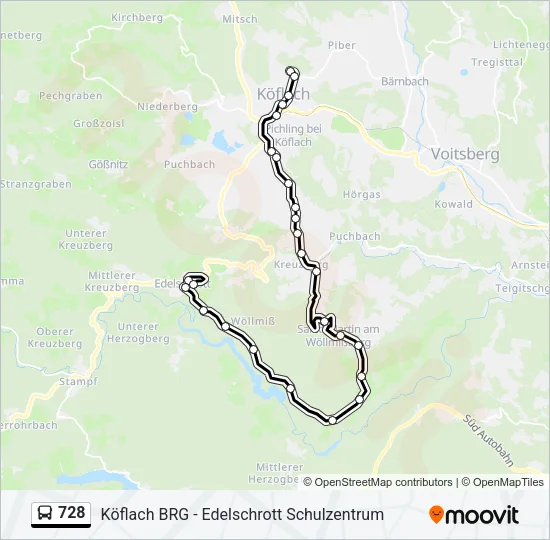 728 Bus Line Map