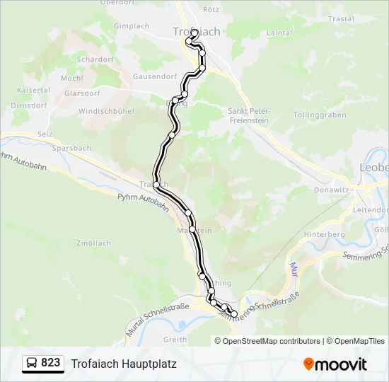 823 Bus Line Map