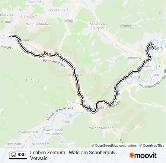 830 Route Schedules, Stops & Maps St. Michael Leoben (Updated)