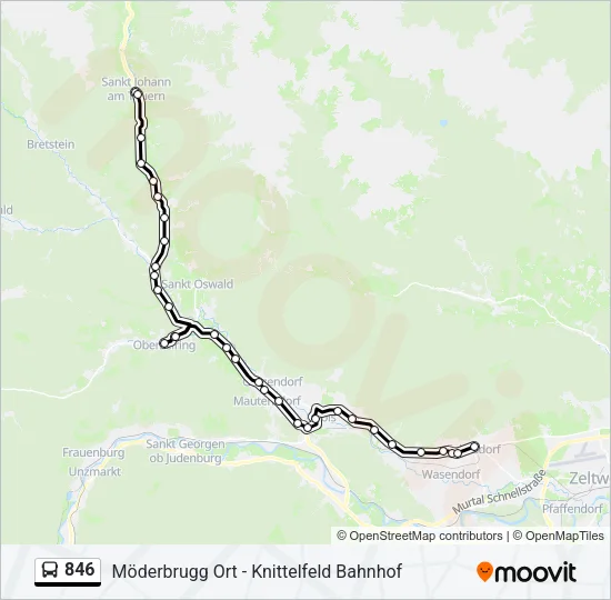 846 Bus Line Map