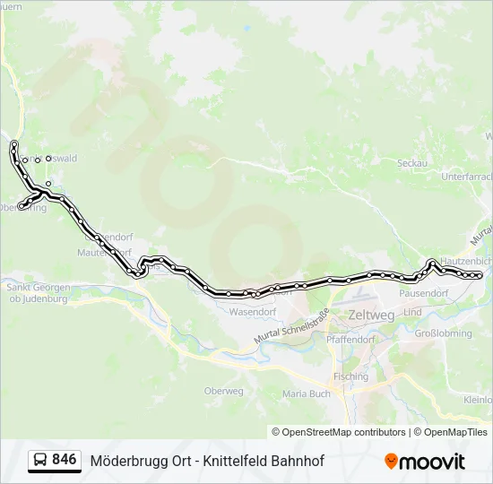 846 Bus Line Map