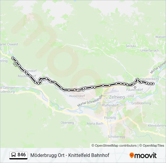 846 Bus Line Map