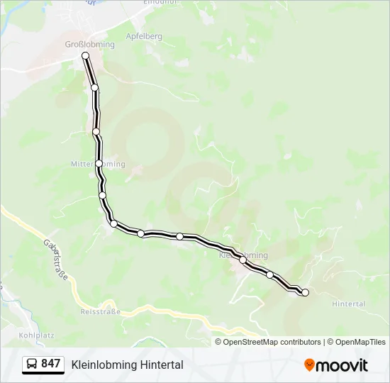847 Bus Line Map