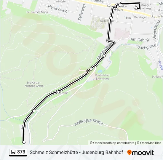 873 Bus Line Map