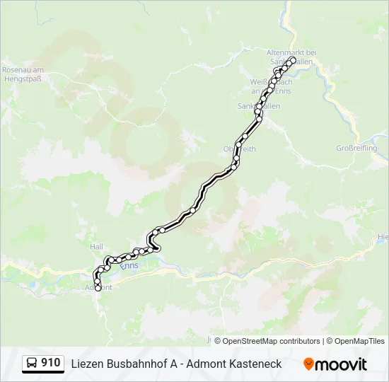 910 Bus Line Map