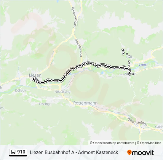 910 Bus Line Map