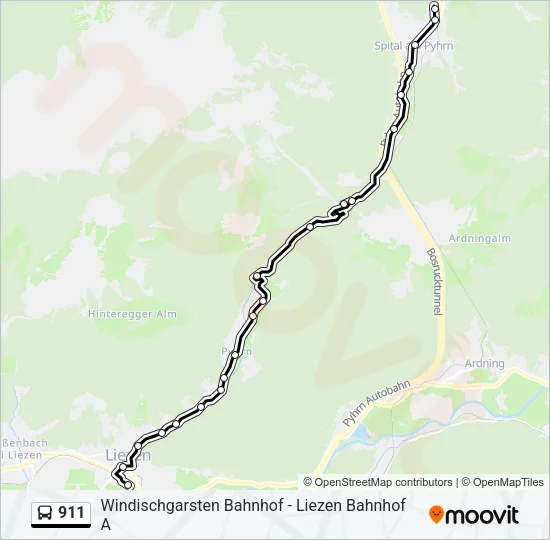 911 Bus Line Map